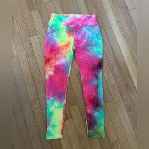 High Waisted Scrunch Booty Tie-Dye Leggings Size Medium